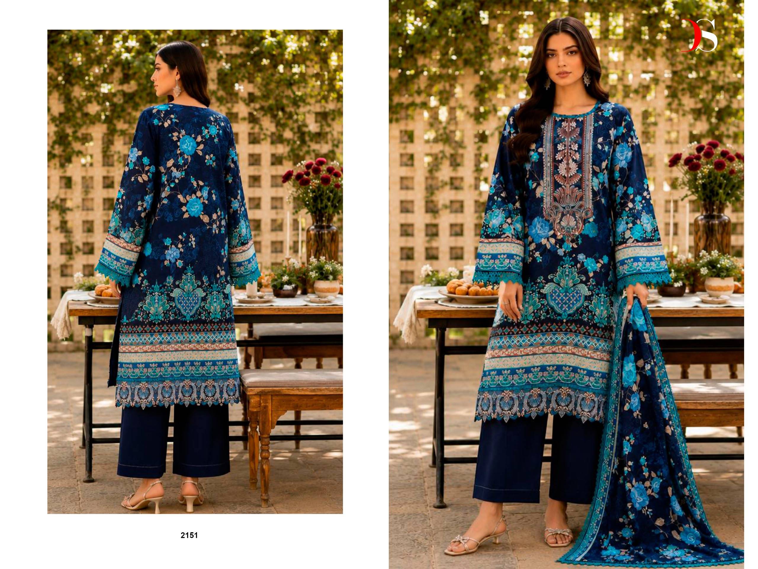 Jade Bliss Lawn -6 BY DEEPSY SUITS 2151 To 2158 Series Indian Traditional casual wear Pakistani pure cotton dresses At Wholesale Price